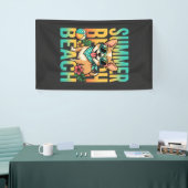 Zomer strandhond vakantie vector spandoek (Beurs)