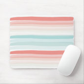 Zomer strandkleuren in strepen muismat (Met muis)