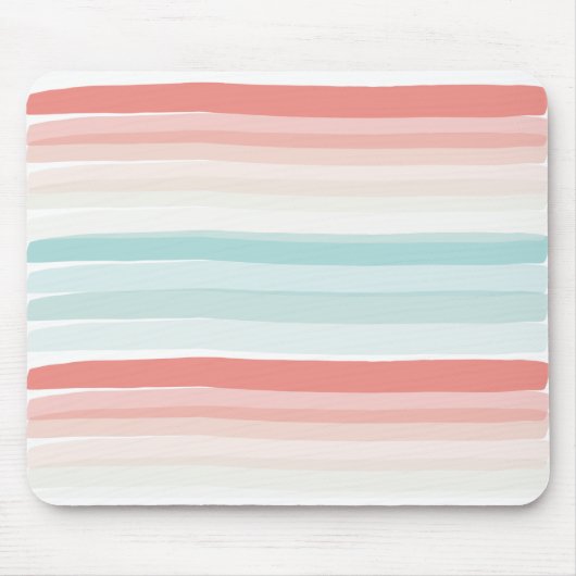 Zomer strandkleuren in strepen muismat (Voorkant)