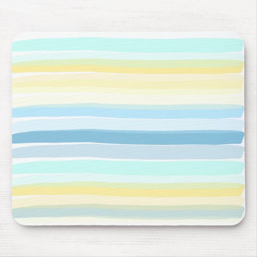 Zomer strandkleuren in strepen muismat (Voorkant)