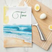 “Zomer” strandontwerp Theedoek (Quarter Fold)