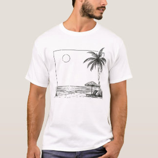 Zomer Strandpalm T-shirt