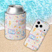 Zomer strandpatroon Cute Beach Tote Bag