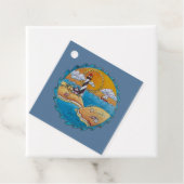 Zomer-strandsport kust bedankjes labels (In situ)