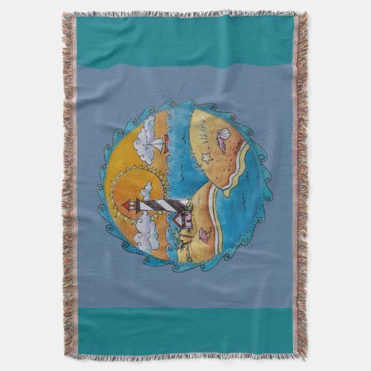 Zomer-strandsport kust deken (Voorkant Verticaal)