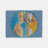 Zomer-strandsport kust fleece deken (Voorkant (Horizontaal))