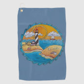 Zomer-strandsport kust golfhanddoek (Voorkant)