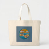 Zomer-strandsport kust grote tote bag (Voorkant)