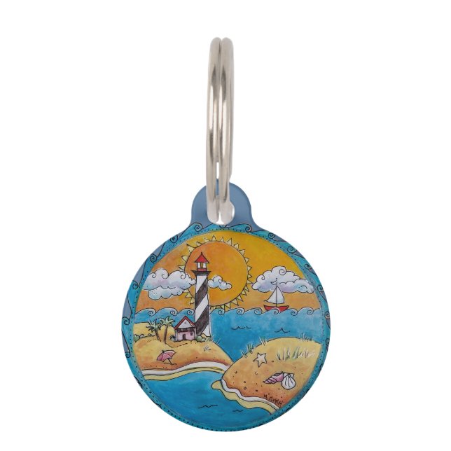 Zomer-strandsport kust huisdierpenning (Voorkant)