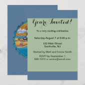 Zomer-strandsport kust kaart (Voorkant / Achterkant)