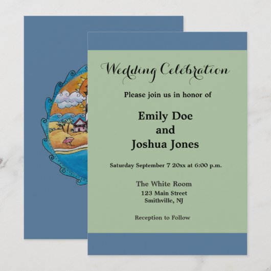 Zomer-strandsport kust kaart (Voorkant / Achterkant)