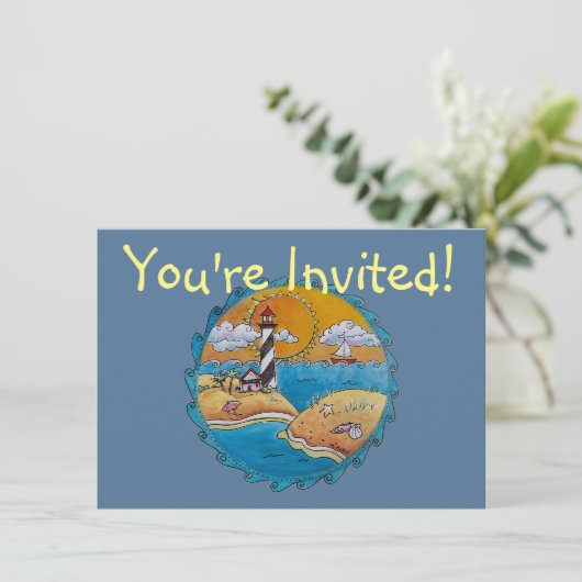 Zomer-strandsport kust kaart (Staand voorkant)