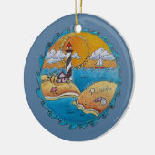 Zomer-strandsport kust keramisch ornament (Links)