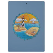 Zomer-strandsport kust klembord (Achterkant)