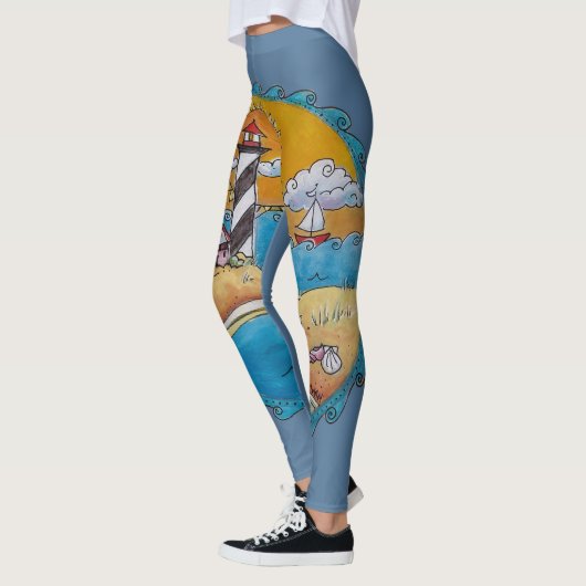 Zomer-strandsport kust leggings (Links)