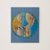 Zomer-strandsport kust legpuzzel (Verticaal)