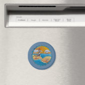 Zomer-strandsport kust magneet (Insitu (Vaatwasser))