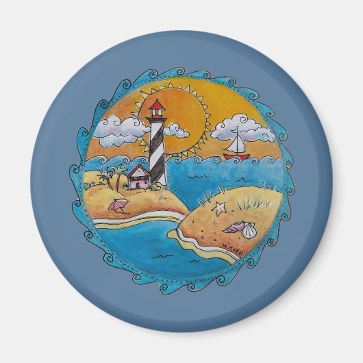 Zomer-strandsport kust magneet (Voorkant)