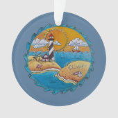 Zomer-strandsport kust ornament (voorkant)