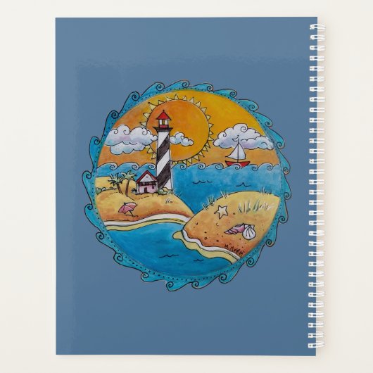 Zomer-strandsport kust planner (Achterkant)