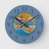 Zomer-strandsport kust ronde klok (Voorkant)