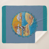 Zomer-strandsport kust sherpa deken (Voorkant (horizontaal))