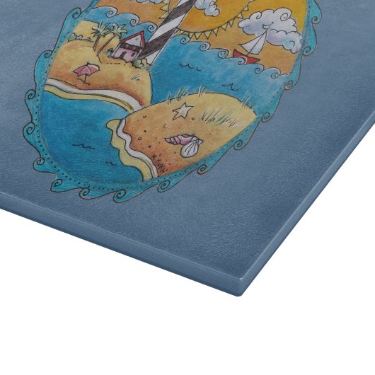 Zomer-strandsport kust snijplank (Hoek)