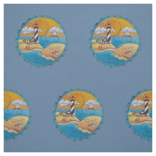 Zomer-strandsport kust stof (Swatch)