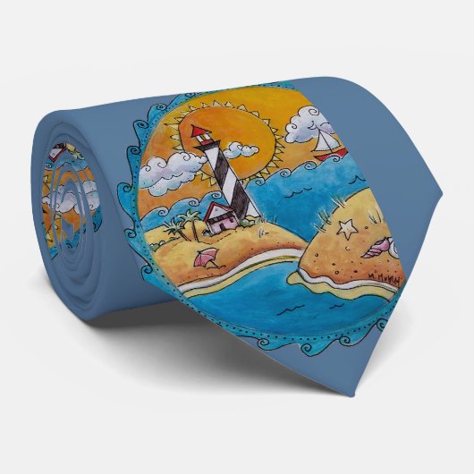 Zomer-strandsport kust stropdas (Opgerold)