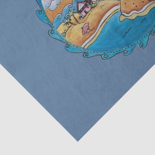 Zomer-strandsport kust tissuepapier (Detail)