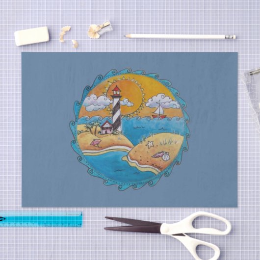 Zomer-strandsport kust tissuepapier (Craft)