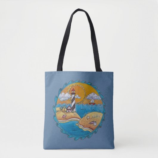 Zomer-strandsport kust tote bag (Voorkant)