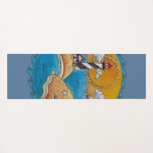 Zomer-strandsport kust yogamat (Achterkant (horizontaal))