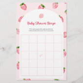 Zomer Strawberry Baby Bingo Baby shower spel (Voorkant)