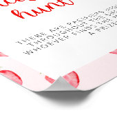 Zomer Strawberry Fopspeen Hunt Baby shower teken Poster (Hoek)