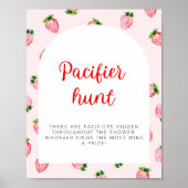 Zomer Strawberry Fopspeen Hunt Baby shower teken Poster (Voorkant)