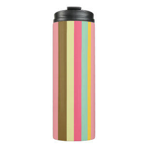 Zomer Streep Kleurenpalet Design Thermosbeker
