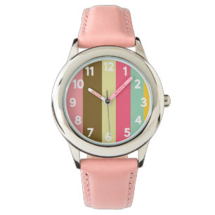 Zomer Streep Kleurenpalet Ontwerp Horloge