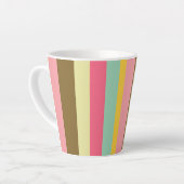 Zomer Streep Kleurenpalet Ontwerp Latte Mok (Linkerhoek)