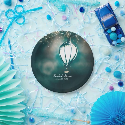 Zomer String Lights betoverde bruiloft receptie Papieren Bordje (Feest)