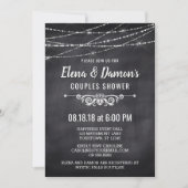 Zomer String Lights Couples Douche Uitnodiging (Voorkant)