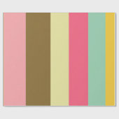 Zomer Stripe Kleurenpalet Ontwerp Cadeaupapier (Vlak)