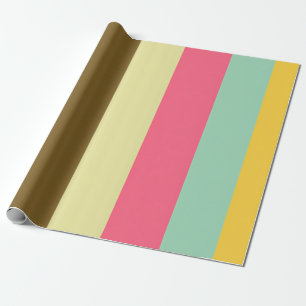 Zomer Stripe Kleurenpalet Ontwerp Cadeaupapier