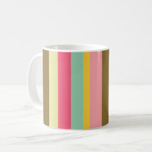 Zomer Stripe Kleurenpalet Ontwerp Koffiemok