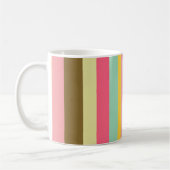 Zomer Stripe Kleurenpalet Ontwerp Koffiemok (Links)