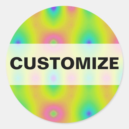 Zomer Stropdas verven Ronde Sticker (Voorkant)