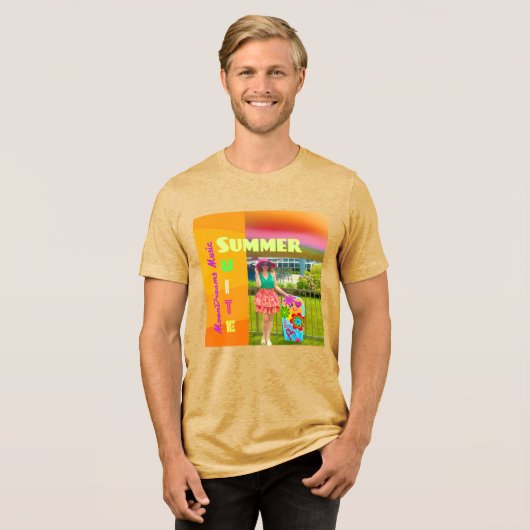 Zomer Suite Tri-Blend Shirt (Voorkant volledig)