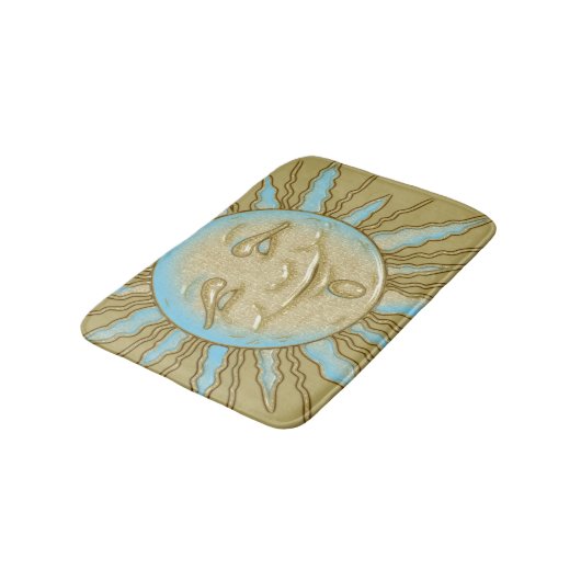 Zomer Sun Blue Gold Bath Mat (Gekanteld)