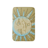Zomer Sun Blue Gold Bath Mat (Voorkant Verticaal)