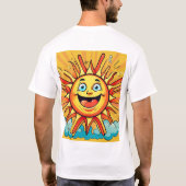 Zomer Sunburst AI-ontworpen T-shirt (Achterkant)